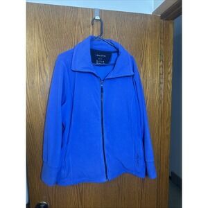 Calvin Klein Performance Women's Blue Zip Up Jacket Logo On Pocket Size 3X